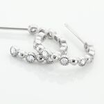 Cr&eacute;oles Argent Blanc Daren Oxydes De Zirconium - Cr&eacute;oles Femme | Marc Orian