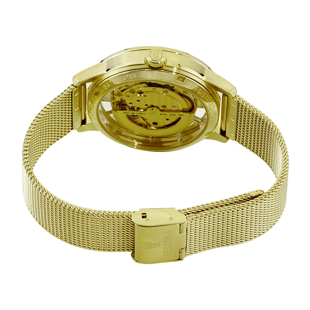 Montre Festina Squelette Dor&eacute; - Montres automatiques Homme | Marc Orian