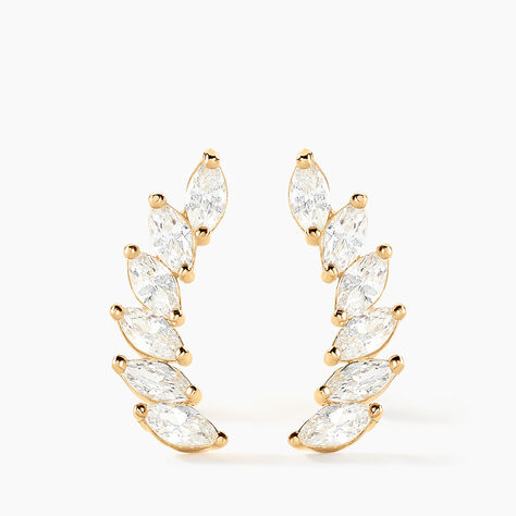 Bijoux D'oreilles Resa Or Jaune Oxyde De Zirconium - Piercings d'oreilles Femme | Marc Orian