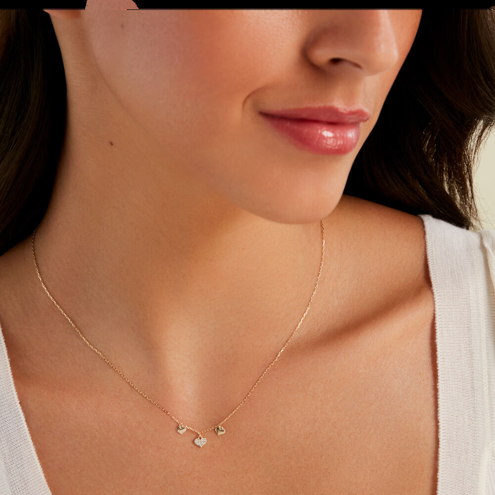 Collier Cheri Or Jaune Oxyde De Zirconium - Colliers avec pierres Femme | Marc Orian