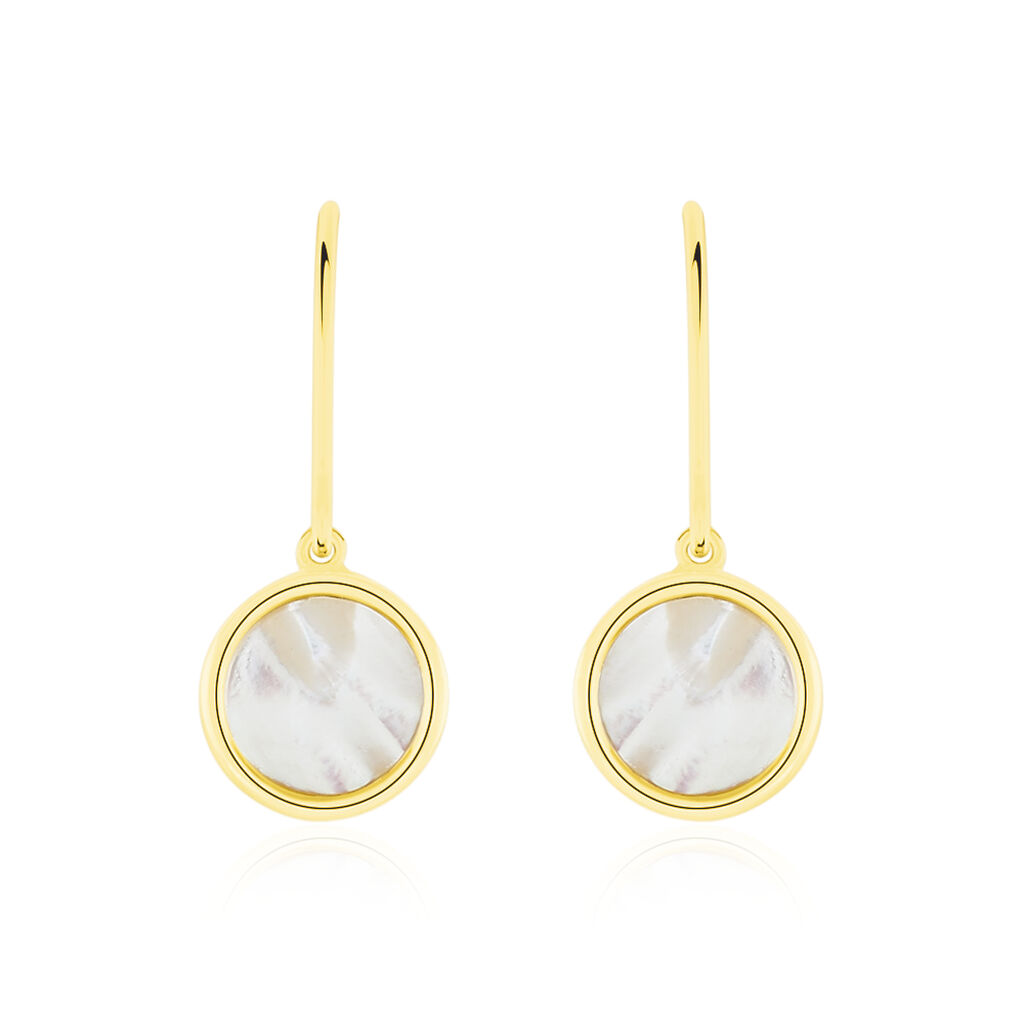 Boucles D'oreilles Pendantes Joana Or Jaune Nacre - Pendantes Femme | Marc Orian