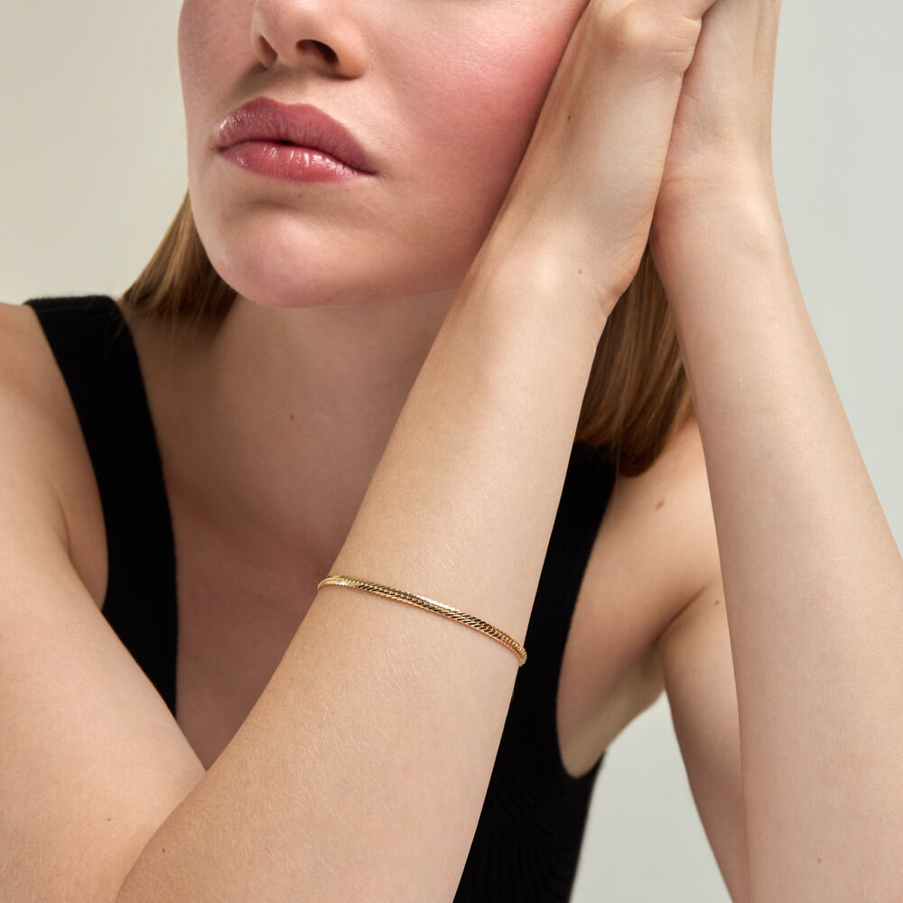 Bracelet Izel Argent Dor&eacute; A L'Or 750/1000 - Bracelets cha&icirc;nes Femme | Marc Orian