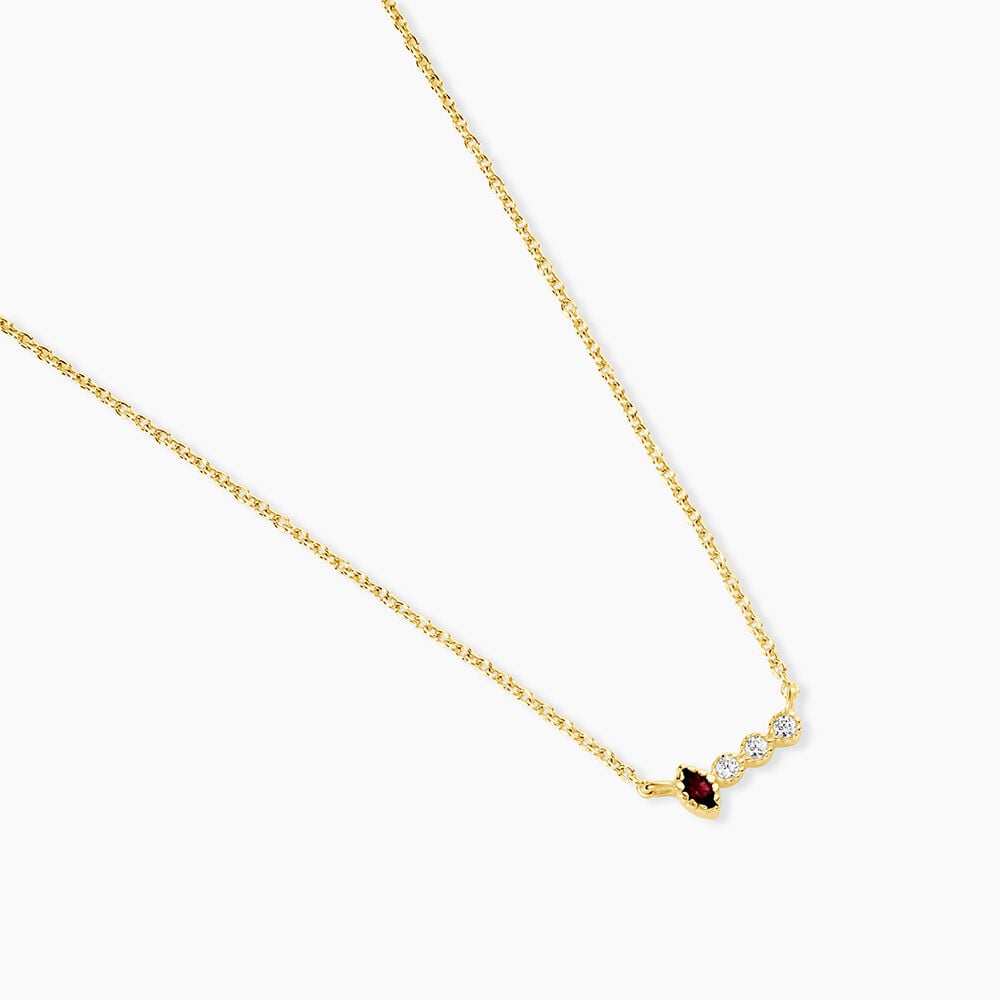 Collier Poem Argent Jaune Rhodolite Oxyde De Zirconium - Colliers avec pierres Femme | Marc Orian