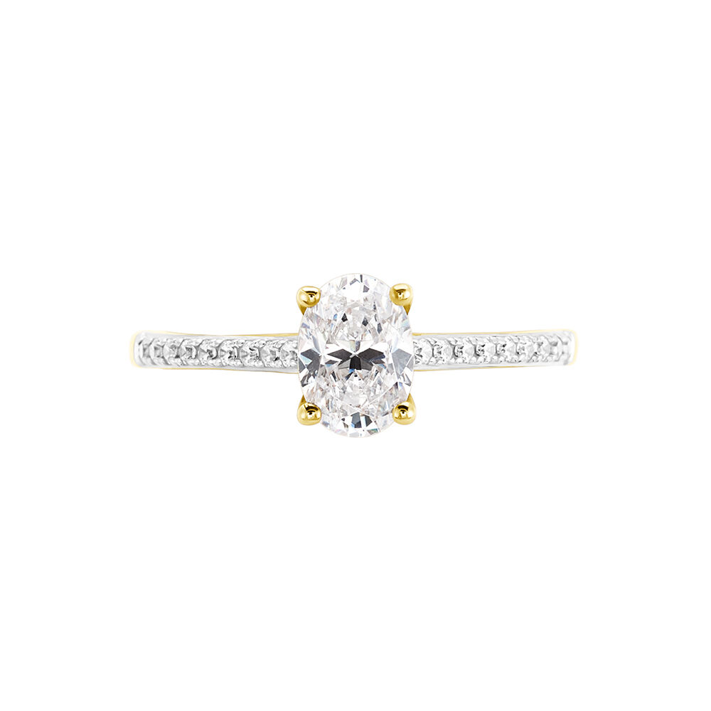 Bague Sorley Or Jaune Oxyde De Zirconium - Solitaires Femme | Marc Orian
