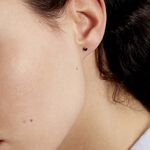 Boucles D'oreilles Puces Elea Serti Griffe Or Jaune Saphir - Puces Femme | Marc Orian