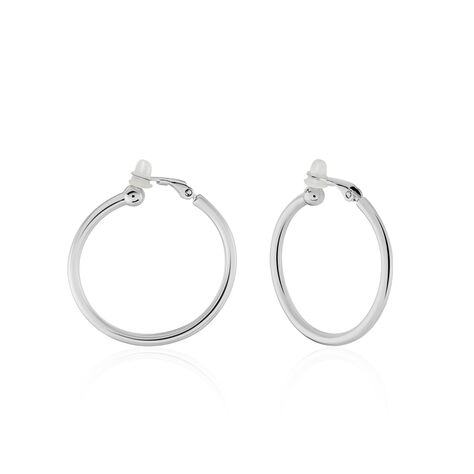 Cr&eacute;oles Maxa Argent Blanc - Cr&eacute;oles Femme | Marc Orian