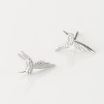 Boucles D'oreilles Puces Irysa Argent Blanc Oxyde De Zirconium - Puces Femme | Marc Orian