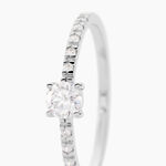 Bague Solitaire Servana Or Blanc Oxyde De Zirconium - Solitaires Femme | Marc Orian
