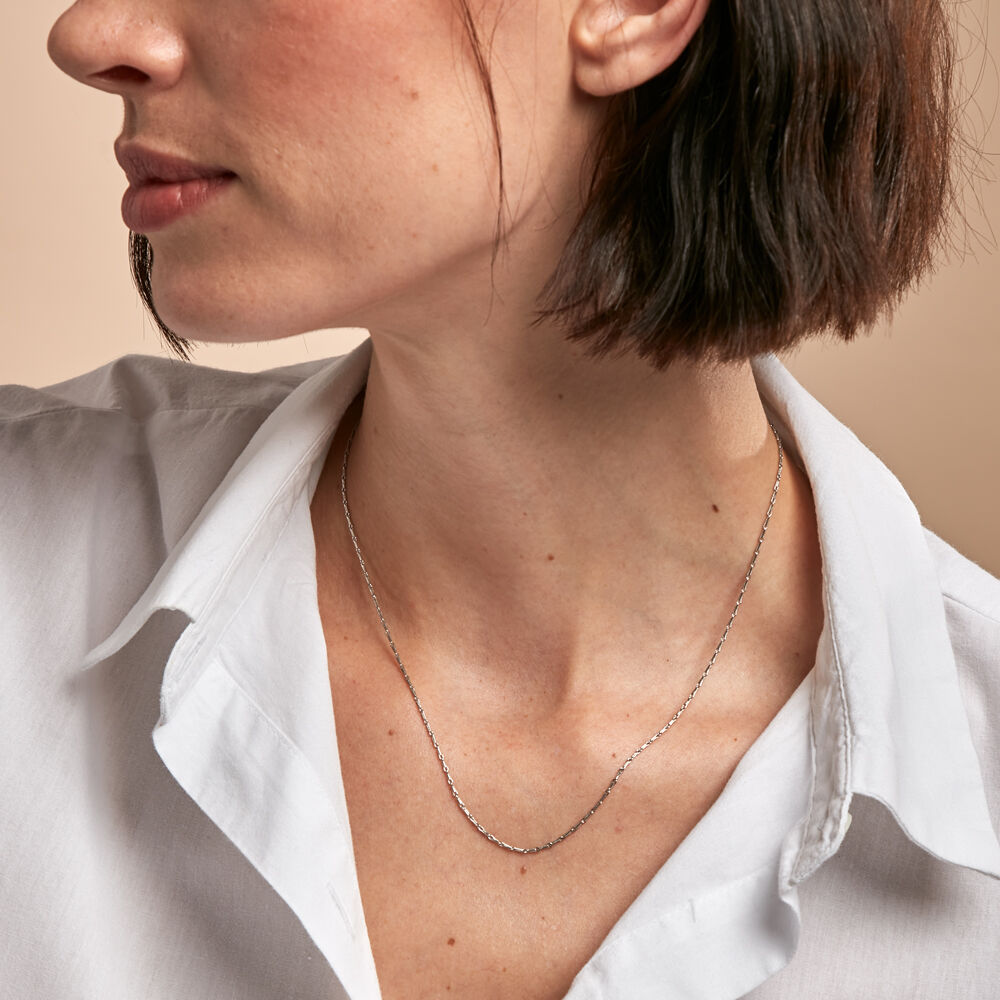 Chaine Ylsa Argent Blanc - Chaines Femme | Marc Orian