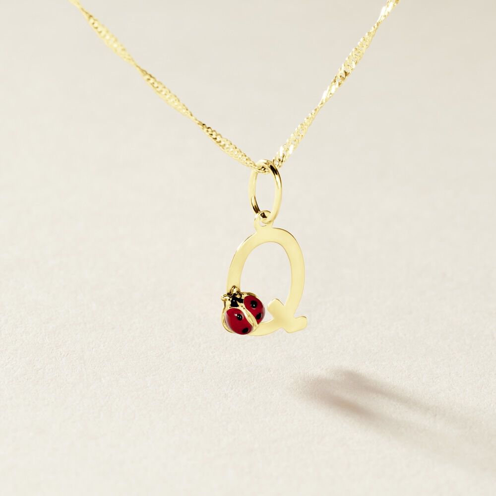 Pendentif Helidie Coccinelle Lettre Or Jaune - Pendentifs Enfant | Marc Orian