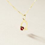 Pendentif Helidie Coccinelle Lettre Or Jaune - Pendentifs Enfant | Marc Orian
