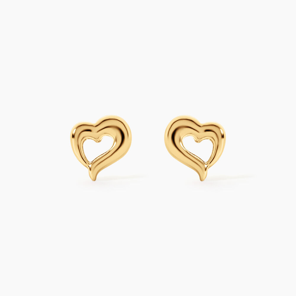 Boucles D'Oreilles Puces Anne-Maudae Argent Dor&eacute; A L'Or 750/1000 - Puces Femme | Marc Orian