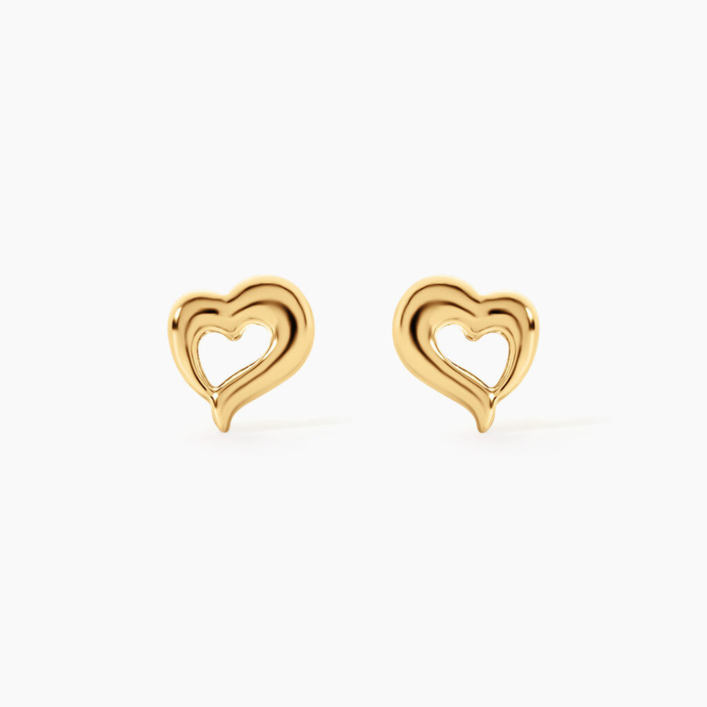 Boucles D'Oreilles Puces Anne-Maudae Argent Dor&eacute; A L'Or 750/1000 - Puces Femme | Marc Orian