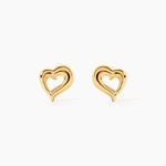 Boucles D'Oreilles Puces Anne-Maudae Argent Dor&eacute; A L'Or 750/1000 - Puces Femme | Marc Orian