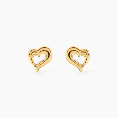 Boucles D'Oreilles Puces Anne-Maudae Argent Dor&eacute; A L'Or 750/1000 - Puces Femme | Marc Orian
