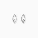 Boucles D'Oreilles Puces Kerima Argent Blanc Oxyde De Zirconium - Puces Femme | Marc Orian
