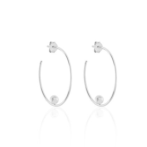 Boucles D'oreilles Pendantes Hauria Argent Blanc - Boucles d'oreilles Créoles Femme | Marc Orian