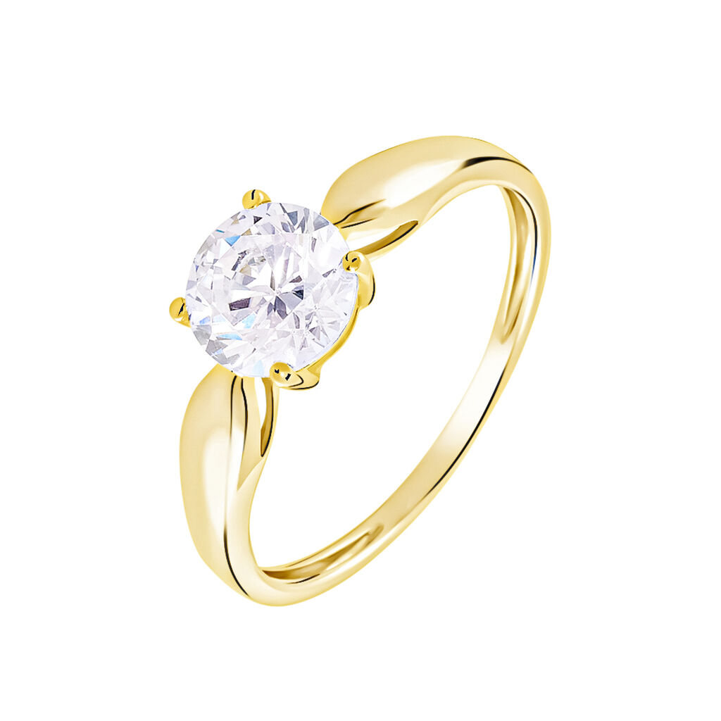 Bague Solitaire Illyana Or Jaune Oxyde De Zirconium - Solitaires Femme | Marc Orian