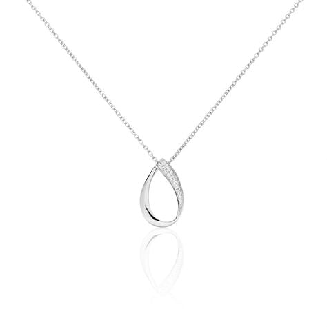 Collier Maritie Argent Blanc Oxyde De Zirconium - Colliers avec pierres Femme | Marc Orian