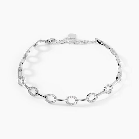 Bracelet Conie Argent Blanc Oxyde De Zirconium - Bracelets cha&icirc;nes Femme | Marc Orian