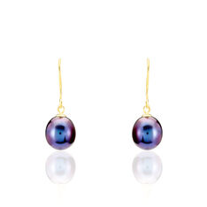 Boucles D'oreilles Pendantes Severiane Or Jaune Perle De Culture - Boucles d'oreilles Pendantes Femme | Marc Orian