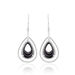 Boucles D'oreilles Pendantes Brewen Argent Blanc Céramique Et Oxyde - Pendantes Femme | Marc Orian