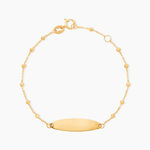 Bracelet Identit&eacute; Evelina Maille Boule Or Jaune - Gourmettes Enfant | Marc Orian