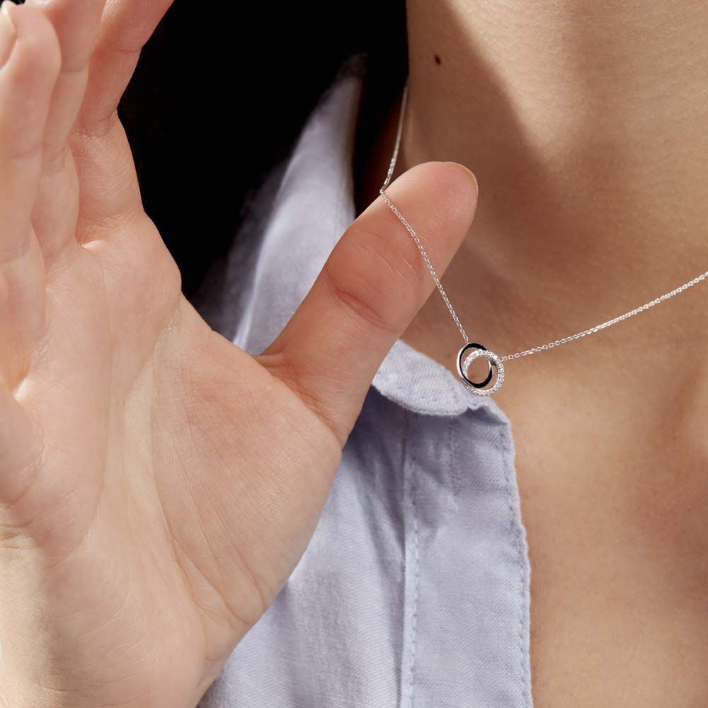 Collier Absolu Or Blanc Diamant - Colliers avec pierres Femme | Marc Orian
