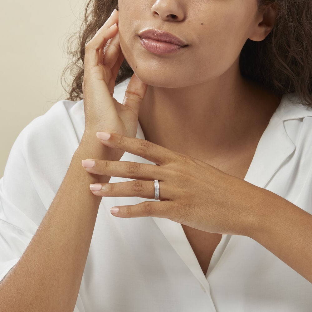Bague Kaycee Argent Blanc Oxyde De Zirconium - Bagues avec pierre Femme | Marc Orian