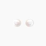 Boucles D'oreilles Puces Kesya Nacres Bouton Or Jaune Perle De Culture - Boucles d'oreilles mariage Femme | Marc Orian