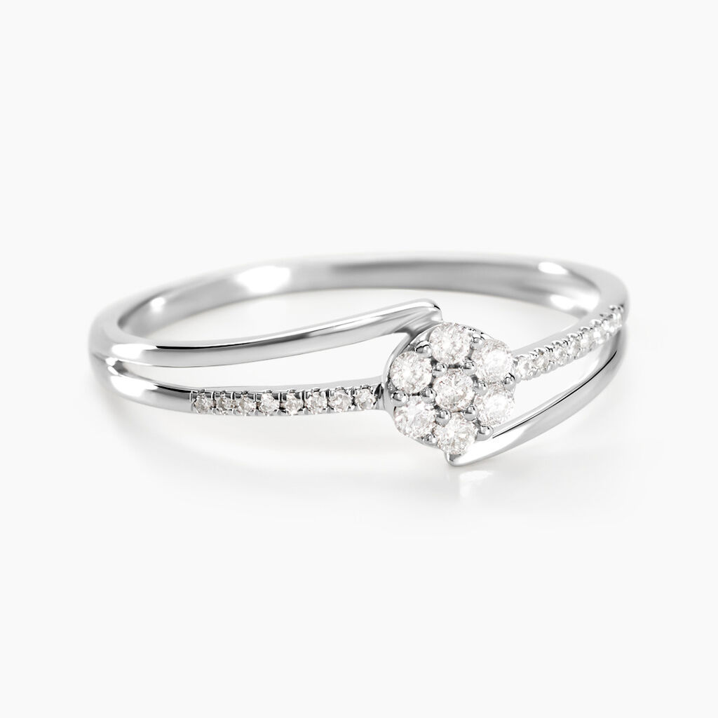 Bague Solitaire Atalante Or Blanc Diamant - Parures de mariage Femme | Marc Orian