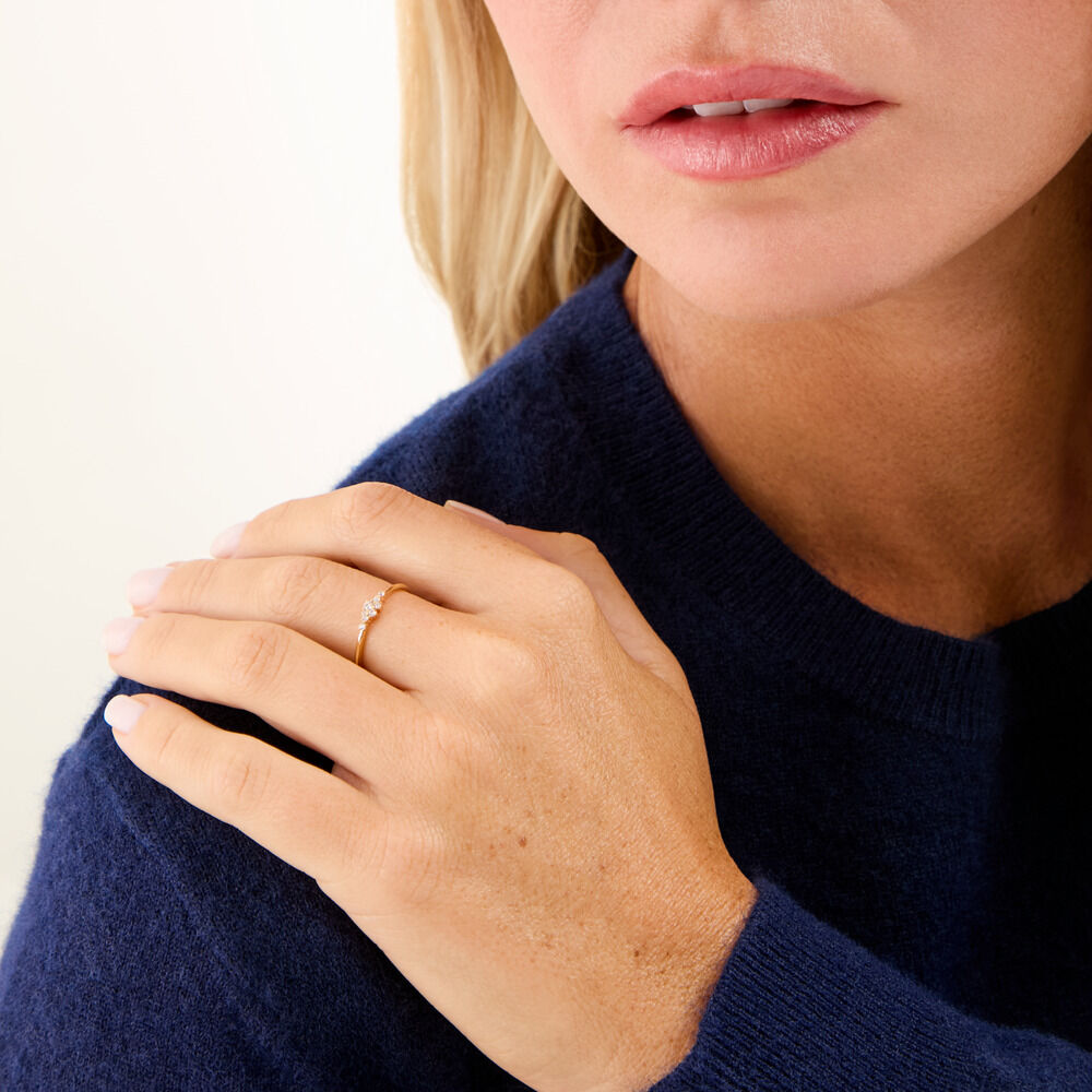 Bague Doline Plaqu&eacute; Or Jaune Oxyde De Zirconium - Bijoux fantaisie Femme | Marc Orian