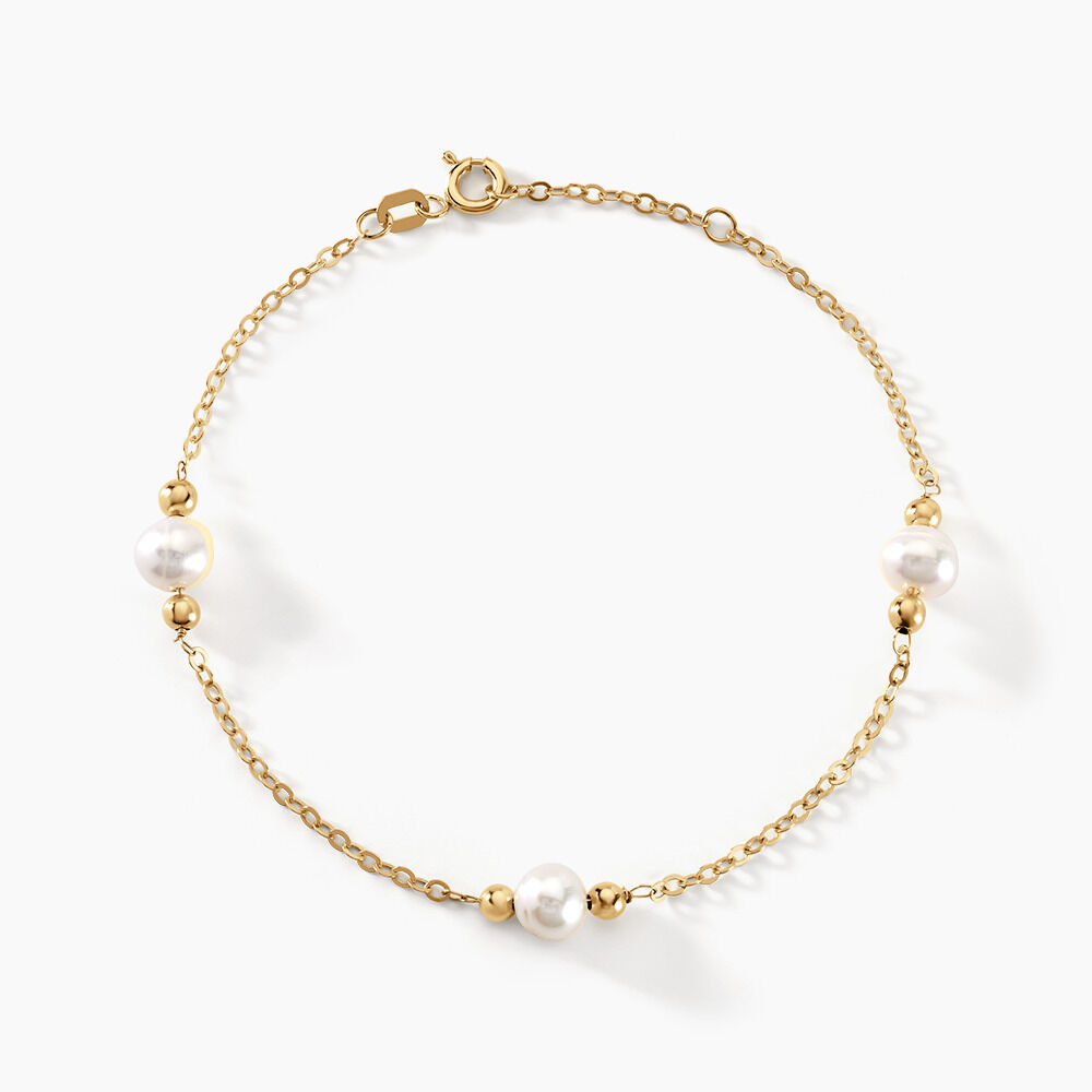 Bracelet or et perle de culture Clearance