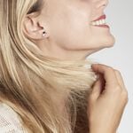 Boucles D'oreilles Puces Maymana Argent Blanc Oxyde De Zirconium - Puces Femme | Marc Orian