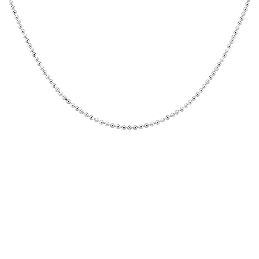 Collier Nateo Boules Argent Blanc - Colliers Homme | Marc Orian
