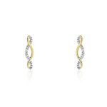Boucles D'oreilles Puces Or Jaune Abisai Diamants - Puces Femme | Marc Orian