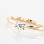 Bague Solitaire Athena Or Jaune Diamant - Parures de mariage Femme | Marc Orian