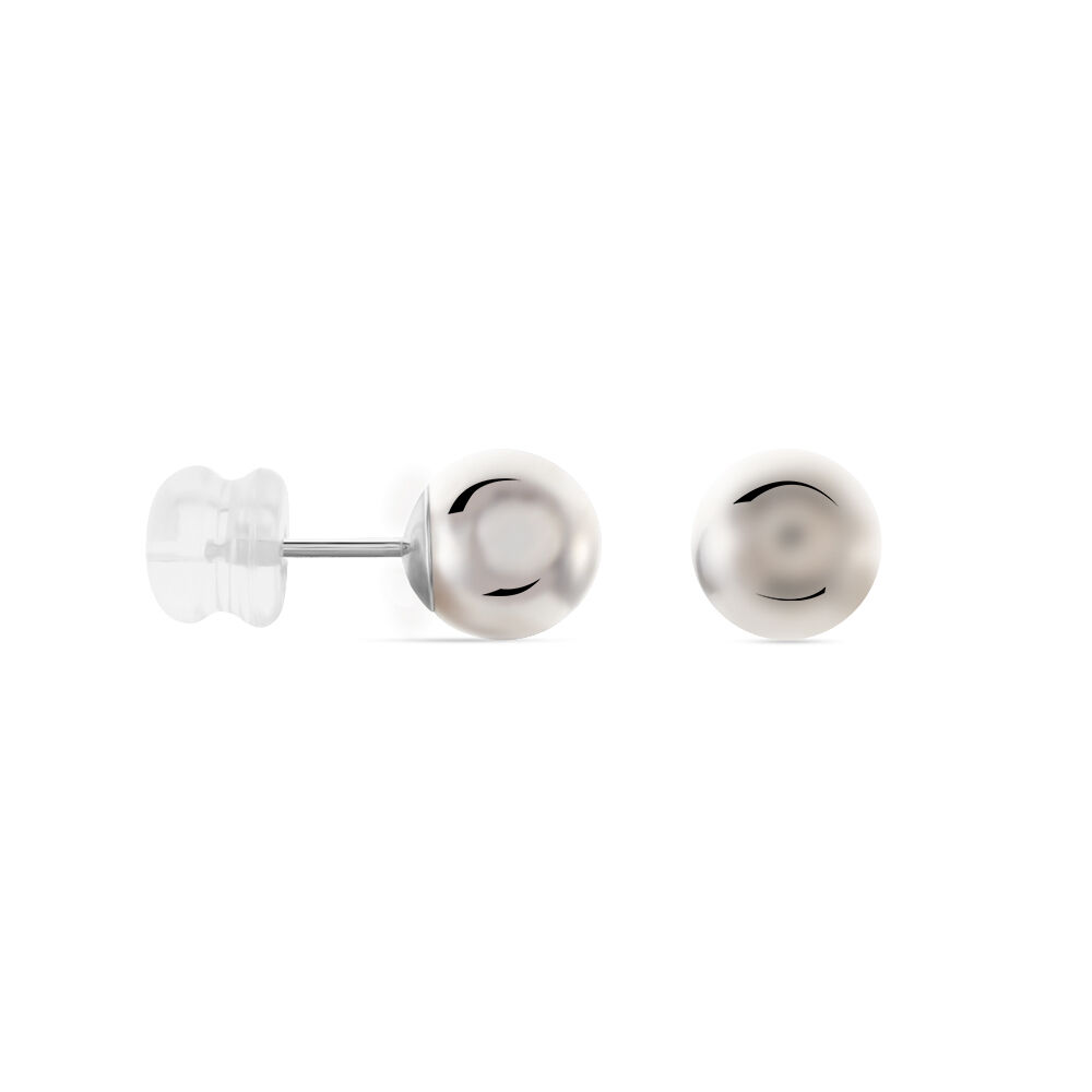 Boucles D'oreilles Puces Fidelia Boule Or Blanc - Puces Femme | Marc Orian