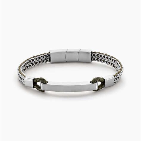 Bracelet Jourdan Donovan Acier Argent&eacute; - Bracelets cuir Homme | Marc Orian