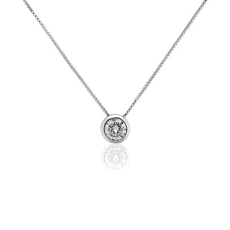 Collier Talya Argent Blanc Oxyde De Zirconium - Colliers solitaires Femme | Marc Orian