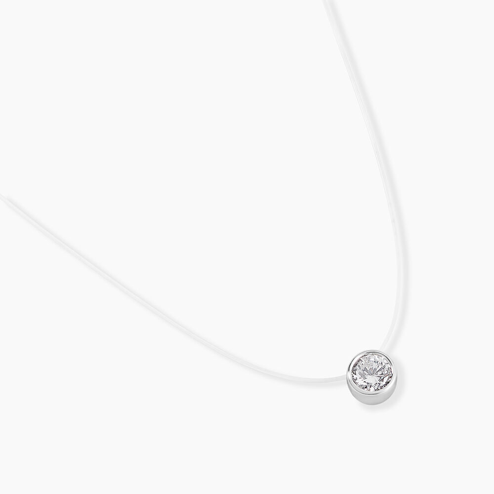Collier Nylon Argent Blanc Oxyde - Colliers avec pierres Femme | Marc Orian