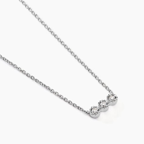 Collier Gigi Argent Blanc Diamant Synth&eacute;tique - Colliers avec pierres Femme | Marc Orian