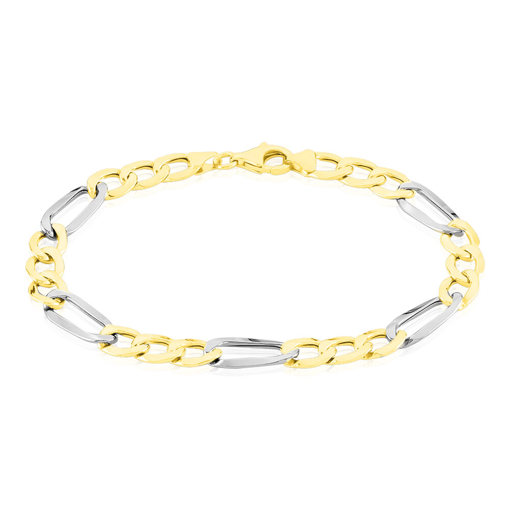 Bracelet Or Bicolore Maille Alternée - Bracelets mailles Homme | Marc Orian