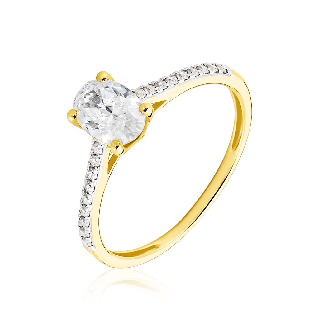 Bague Sorley Or Jaune Oxyde De Zirconium - Solitaires Femme | Marc Orian