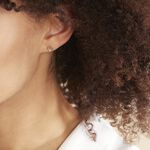 Boucles D'oreilles Puces Edvige Fleur Or Jaune Oxyde De Zirconium - Puces Femme | Marc Orian