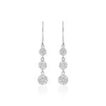 Boucles D'oreilles Pendantes Sandra Argent Blanc Oxyde De Zirconium - Pendantes Femme | Marc Orian