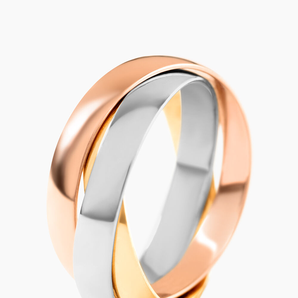Alliance Entrelacee Ruban Plat Or Tricolore - Alliances duo Unisex | Marc Orian