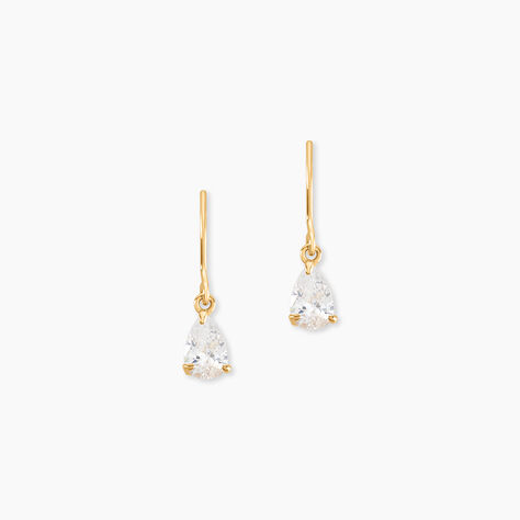 Boucles D'oreilles Puces Kalyne Or Jaune Oxyde De Zirconium - Pendantes Femme | Marc Orian