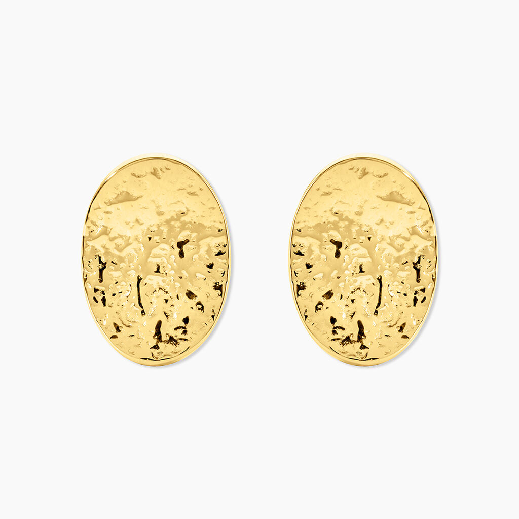 Boucles D'oreilles Puces Naula Acier Jaune - Puces Femme | Marc Orian