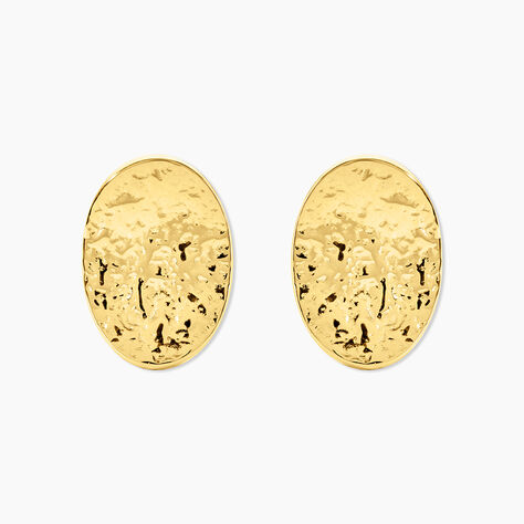 Boucles D'oreilles Puces Naula Acier Jaune - Puces Femme | Marc Orian